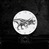 Dinocorn Silver | Fantasie eenhoorn dinosaurus Ronde Klok