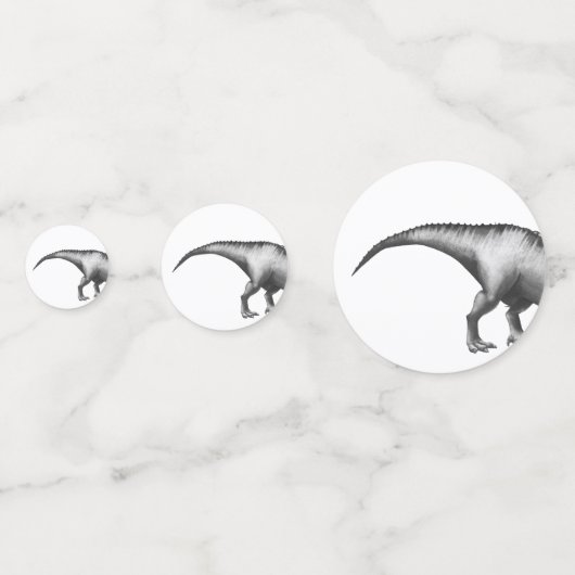 Dinocorn Silver | Fantasy Unicorn Dinosaur Party Confetti (Achterkanten)