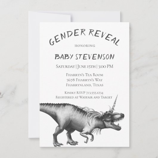 Dinocorn Silver | Monochroom neutraal geslacht Kaart (Voorkant)