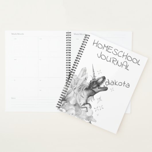Dinocorn Silver | Unicorn Dinosaur Homeschool Planner (Display)