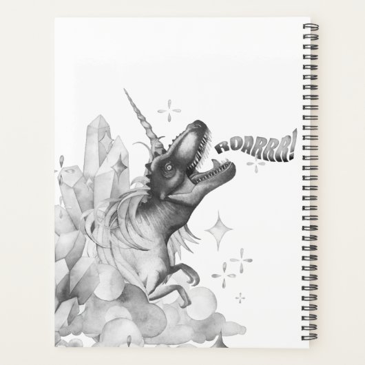 Dinocorn Silver | Unicorn Dinosaur Homeschool Planner (Achterkant)