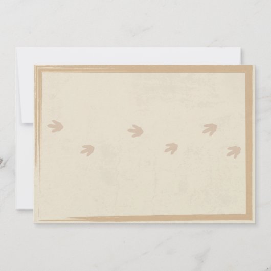 Dinodaur Verjaardag Uitnodiging Dino Trex Uitnodig (Achterkant)