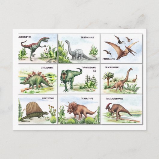 Dinodauruskaart Briefkaart (Voorkant)