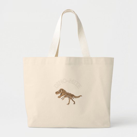 dinomiet grote tote bag (Voorkant)