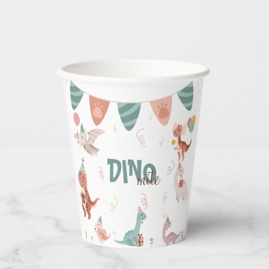 dinomiet papieren bekers (Voorkant)