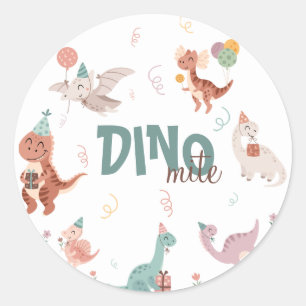 dinomiet ronde sticker