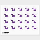 Dinomiet-stickers Ronde Sticker (Vel)