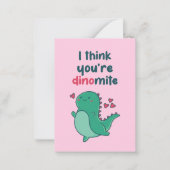 Dinomite Cute Dino Pun Funny Kinder Valentijnsdag Notitiekaartje (Voorkant)