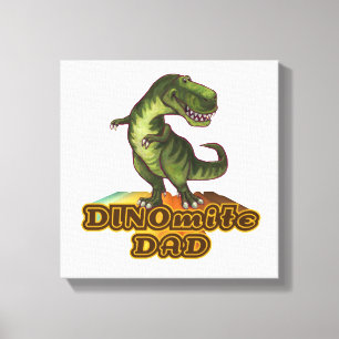 Dinomite Dad Canvas Afdruk