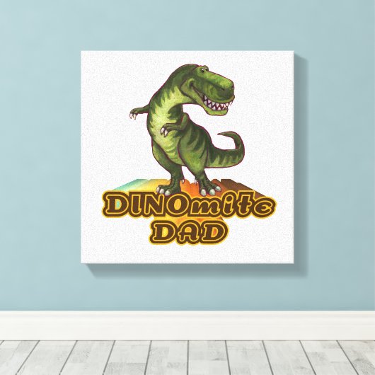 Dinomite Dad Canvas Afdruk (Insitu (Houten vloer))