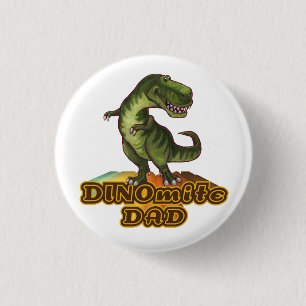 Dinomite Dad Ronde Button 3,2 Cm