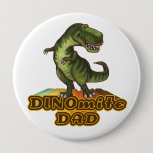 Dinomite Dad Ronde Button 4,0 Cm