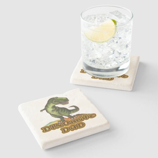 Dinomite Dad Stenen Onderzetter (Zijkant)