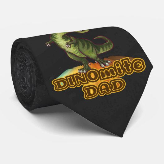 Dinomite Dad Stropdas (Opgerold)