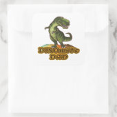 Dinomite Dad Vierkante Sticker (Tas)