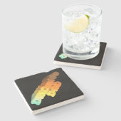 Dinomite Dad Words Stenen Onderzetter (Zijkant)