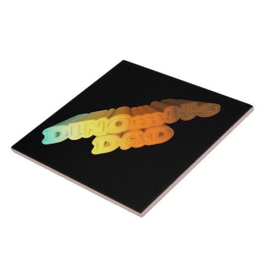 Dinomite Dad Words Tegeltje (Zijkant)