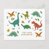 Dinomite Dinosaur Valentijn Briefkaart (Voorkant)