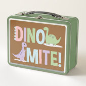 Dinomite Dinosaurus Duo Metalen Lunchbox (Voorkant)