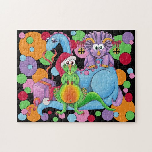 DINOmite Kerstmis! Legpuzzel (Horizontaal)