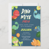 Dinomite Party Dinosaurus Verjaardag Kaart (Voorkant)