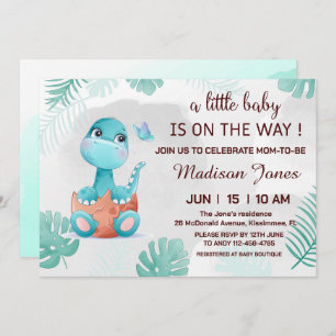 Dinomite schattige Dinosaur Baby shower Uitnodigin Kaart