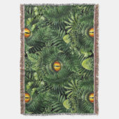 Dinoogogen Groen Planten Oud Wezen Kunst Deken (Voorkant Verticaal)