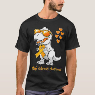 Dinoornament Oranje Lint Steun Multiple Sclerose  T-shirt