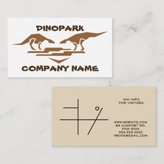 DINOPARK VISITEKAARTJE (Voorkant / Achterkant)