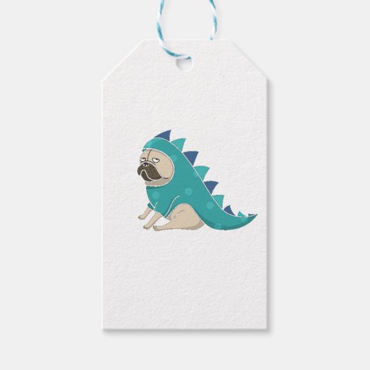 dinopug cadeaulabel (Voorkant)