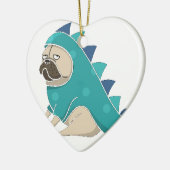 dinopug keramisch ornament (Links)