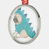 dinopug metalen ornament (Links)