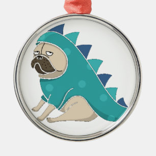 dinopug metalen ornament