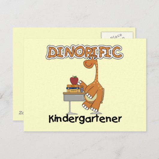 Dinorific Kindergartner T-shirts en cadeautjes Briefkaart (Voorkant / Achterkant)