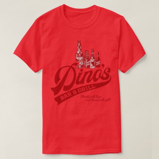 Dinos Bar en Grill T-shirt (Design voorkant)