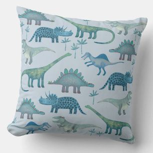 Dino's Blauwe Worp Kussen