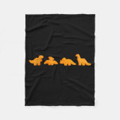 Dinos Chicken Nuggets Pattern _ Funny Realistic Di Fleece Deken (Voorkant)