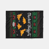 Dinos Chicken Nuggets Ugly Christmas Sweater Funny Fleece Deken (Voorkant (Horizontaal))