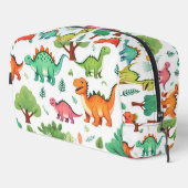 Dino's en bomen patroon wit toilettasje (Rechterhoek)