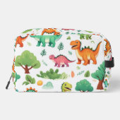 Dino's en bomen patroon wit toilettasje (Achterkant)