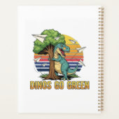 Dinos Go Green – Retro Eco Dinosaur Design Planner (Achterkant)
