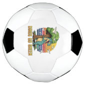 Dinos Go Green – Retro Eco Dinosaur Design Voetbal (Gedraaid)