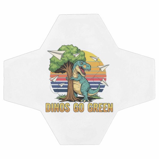 Dinos Go Green – Retro Eco Dinosaur Design Voetbal (Enkel)