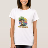 Dinos Go Green T-Shirt, Retro 80s Eco Design T-shirt (Voorkant)