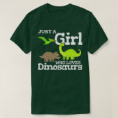 Dinos is gewoon een meisje dat van Dinosaurs Brach T-shirt (Design voorkant)