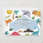 Dinos Kids Birthday Party Kaart (Voorkant)