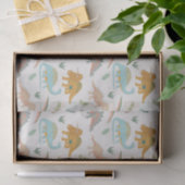 Dino's Kids Hand Getekend Boho Dinosaurus Patroon Tissuepapier (Geschenk)