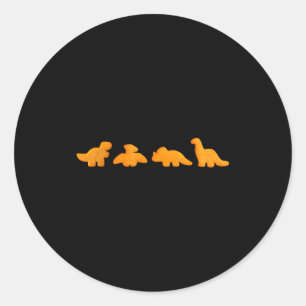 Dinos Kipnuggets Patroon _ Grappige Realistische D Ronde Sticker