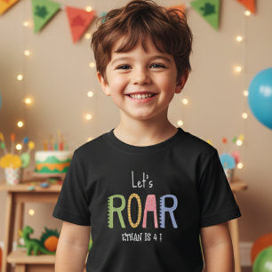 Dino's laat ons brullen kids verjaardag kinder shirts