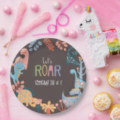 Dinos, laten we de verjaardag van de roerige kinde papieren bordje (Feest)